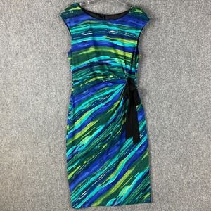 Connected‎ Sheath Dress Women's Size 6 Polyester Blend Striped Adults